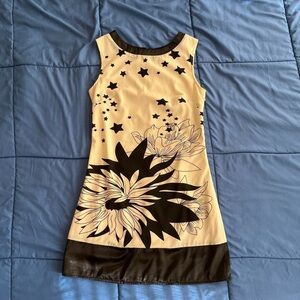 Forever 21 Black and White Floral Star Mini Dress